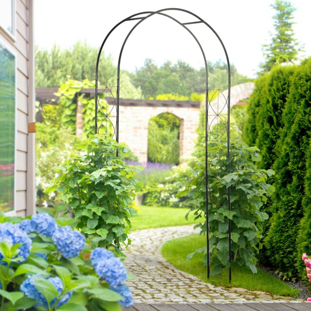 Rackhams Metal Vintage Garden Arch Lawn Arbor Trellis Rose Plant Climbing Rack - image 1