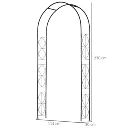 Rackhams Metal Vintage Garden Arch Lawn Arbor Trellis Rose Plant Climbing Rack - thumbnail 5