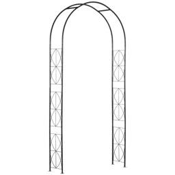 Rackhams Metal Vintage Garden Arch Lawn Arbor Trellis Rose Plant Climbing Rack - thumbnail 2