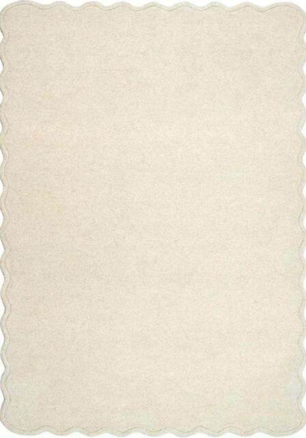 Rackhams Scalloped Elsie Rugs Cream - 200X290 cm - image 1