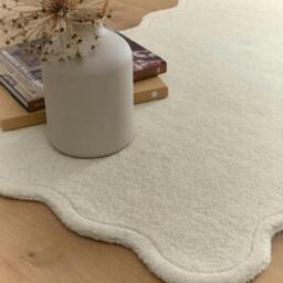 Rackhams Scalloped Elsie Rugs Cream - 200X290 cm - thumbnail 4