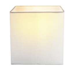 Rackhams Contemporary and Stylish Ivory White Linen Fabric 16cm Square Lamp Shade - thumbnail 2