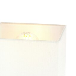 Rackhams Contemporary and Stylish Ivory White Linen Fabric 16cm Square Lamp Shade - thumbnail 4