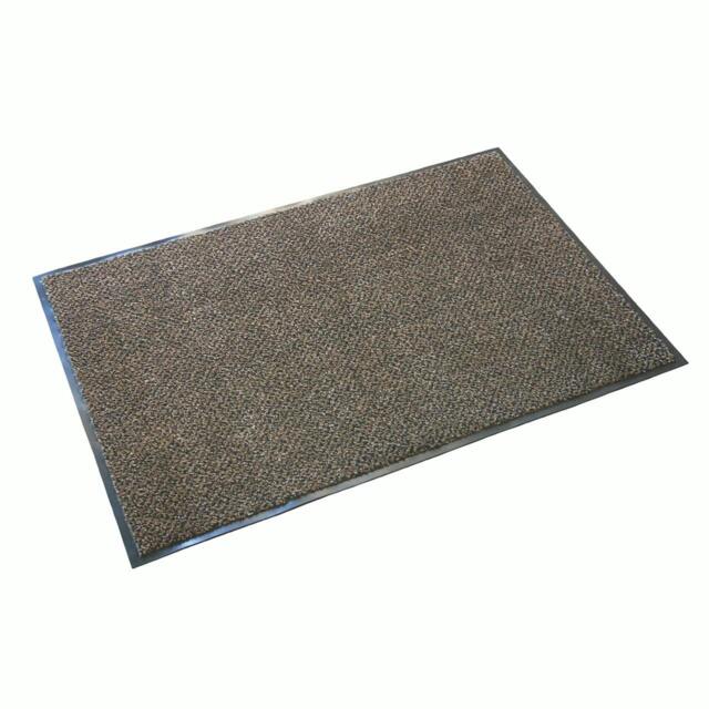 Rackhams Indoor Scraper Door Mat – Anti-Slip Vinyl Backed Dirt Trapper Entrance Mat – Brown – Multiple Sizes - 60 x 90cm - image 1