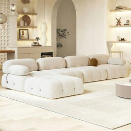 Rackhams B&B Camaleonda Style Two Seater Sofa, Velvet - Others (Velvet) - No Ottoman - Four Seater 380cm - thumbnail 2
