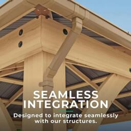 Rackhams Rain Gutter Kit for 12ft x 10ft Meridian Gazebo - thumbnail 4