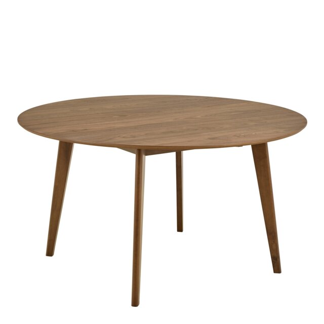 Rackhams Roxby Round Dining Table in Walnut 140x76cm - Walnut - No - Brown - image 1