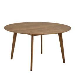 Rackhams Roxby Round Dining Table in Walnut 140x76cm - Walnut - No - Brown