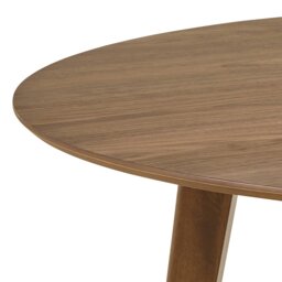 Rackhams Roxby Round Dining Table in Walnut 140x76cm - Walnut - No - Brown - thumbnail 5
