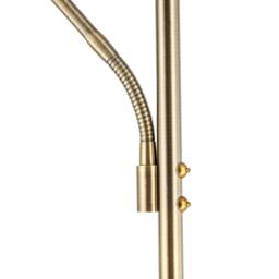 Rackhams Halo LED Mother and Child Floor Lamp in Antique Brass with Dimmers - thumbnail 4