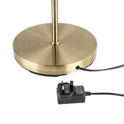 Rackhams Halo LED Mother and Child Floor Lamp in Antique Brass with Dimmers - thumbnail 3