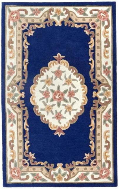 Rackhams Shensi Navy Medallion Rug - 75X150 cm - image 1