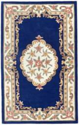 Rackhams Shensi Navy Medallion Rug - 75X150 cm