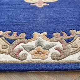 Rackhams Shensi Navy Medallion Rug - 75X150 cm - thumbnail 4