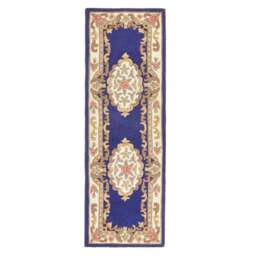 Rackhams Shensi Navy Medallion Rug - 75X150 cm - thumbnail 6