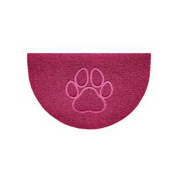 Rackhams Paw Embossed Halfmoon Indoor/Sheltered Outdoor Spaghetti Doormat - Beige - thumbnail 4
