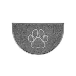 Rackhams Paw Embossed Halfmoon Indoor/Sheltered Outdoor Spaghetti Doormat - Beige - thumbnail 2