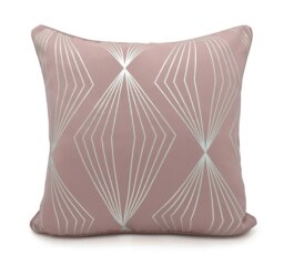 Rackhams Modern Geomtric Foil Print Cushion - 43cm x 43cm - Blush Pink