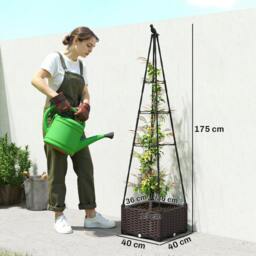 Rackhams Raised Garden Bed Planter Box with Trellis and Self Watering - thumbnail 3