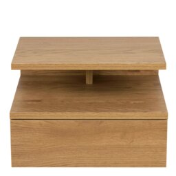 Rackhams Ashlan Bedside Table with 1 Drawer in Oak - 1 - Brown - Manufactured wood - thumbnail 2