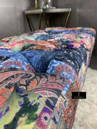 Rackhams Demask Upholstered Footstool Ottoman – Handmade Stylish Seating - Damask - 40 x 18 Inches (102 x 46cm) - thumbnail 4