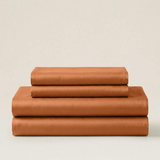 Rackhams Sateen Essentials Bedding Set - Terracotta - King - King - image 1
