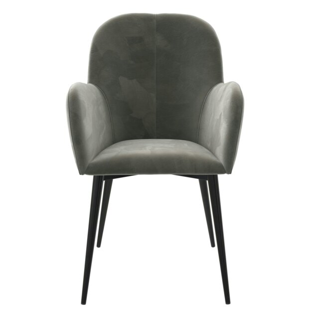 Rackhams Fitz Dining Chair in Velvet Grey - image 1