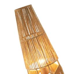 Rackhams Moroccan Designed Floor Lamp in Vintage Twisted Paper and Metal Frame - thumbnail 4