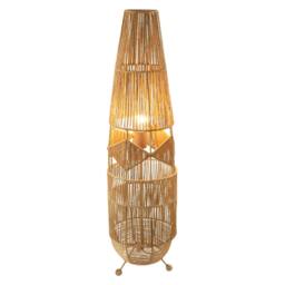 Rackhams Moroccan Designed Floor Lamp in Vintage Twisted Paper and Metal Frame - thumbnail 2