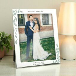 Rackhams Personalised Wedding 10x8 Silver Photo Frame - thumbnail 4