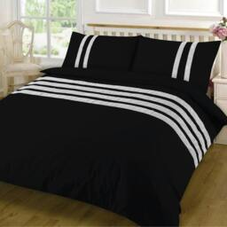 Rackhams Lace Dia Duvet Cover Set - Black - Double - thumbnail 1