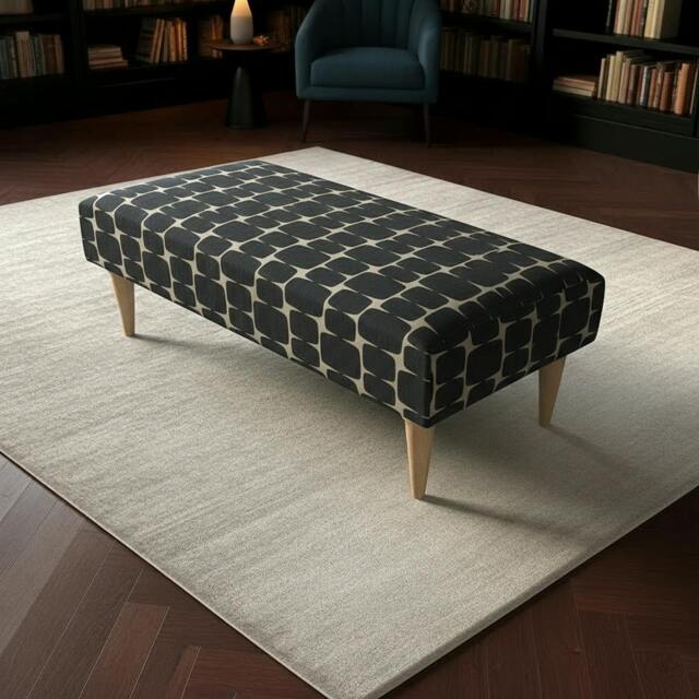 Rackhams Premium Stitched Lid Ottoman Bench / Coffee Table (Non-Storage) - 40 x 30 Inches (102 x 76cm) - image 1