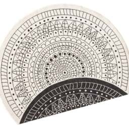 Rackhams Porto Round Reversible Black Rug Indoor-Outdoor - Ø 140 cm - thumbnail 3