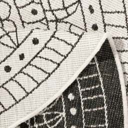 Rackhams Porto Round Reversible Black Rug Indoor-Outdoor - Ø 140 cm - thumbnail 2