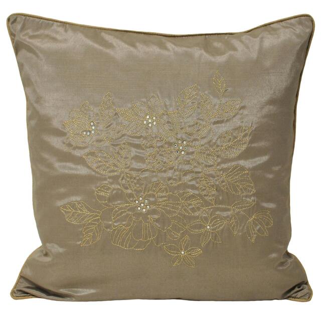 Rackhams Chic Cushion Cover - Taupe - 45x45cm - Taupe - 65% Polyester/35% Viscose