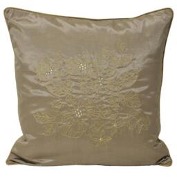 Rackhams Chic Cushion Cover - Taupe - 45x45cm - Taupe - 65% Polyester/35% Viscose