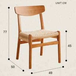 Rackhams Delia Dining Chair, Rattan - Light Oak - thumbnail 6