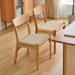 Rackhams Delia Dining Chair, Rattan - Light Oak - thumbnail 2