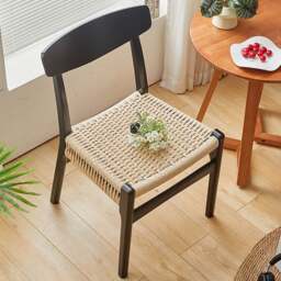 Rackhams Delia Dining Chair, Rattan - Light Oak - thumbnail 3