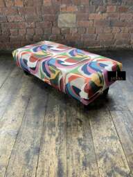 Rackhams Footstool Floral vue bench coffee table - 43 x 43 Inches (110 x 110cm)