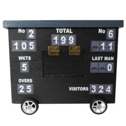 Rackhams Personalised Cricket Scoreboard Desk Tidy - Wood - H12 x W19 x D16cm, 290g - thumbnail 2
