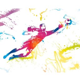 Rackhams Football Goalkeeper Wall Mural - Multi - Large - W350cm x H280cm - thumbnail 2