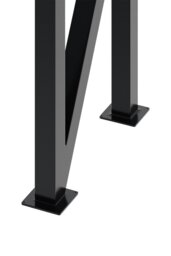 Rackhams 71cm/27.95 inch 2Pcs Black N-shaped Anti-Slip Metal Table Legs Furniture Replacement Legs for DiningTable, Desks and Workbenches - Black - thumbnail 5