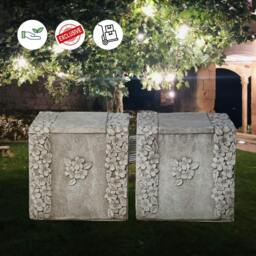 Rackhams Pair of Daisy Design Garden Seats / Garden benches - thumbnail 2