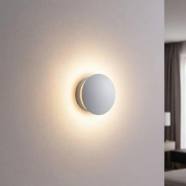 Rackhams 6 Watt LED Round White Indoor Decorative Wall Light - image 1