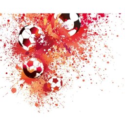 Rackhams Football Splash Wall Mural - Red - Large - W350cm x H280cm - thumbnail 2