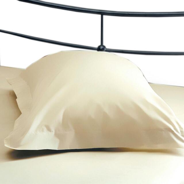 Rackhams Easycare Percale Oxford Pillowcase - Cream - One Size - Cream - 50% Cotton/50% Polyester - image 1