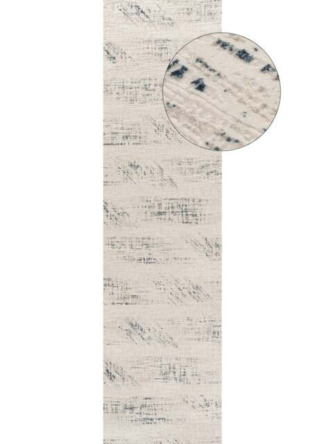 Rackhams Carmel Cream-Blue Abstract Rug - 6030 - 80X300 cm - image 1
