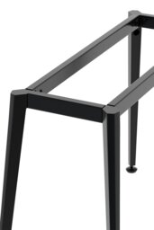 Rackhams Metal Desk Frame Black Desk Base with Adjustable Plastic Table Foot Protectors for Dining Table, 110cm W x 50cm D x 71cm H - Black - thumbnail 5