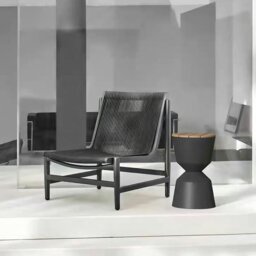Rackhams Lavoie Outdoor Lounge Chair With Footstool, Rattan - Blue - No - thumbnail 6